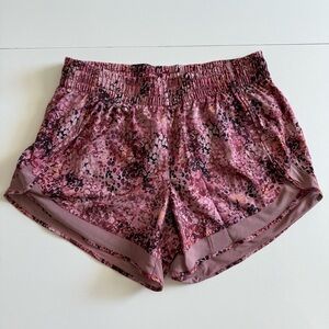 Athleta Printed Mesh Racer Run Short 4"